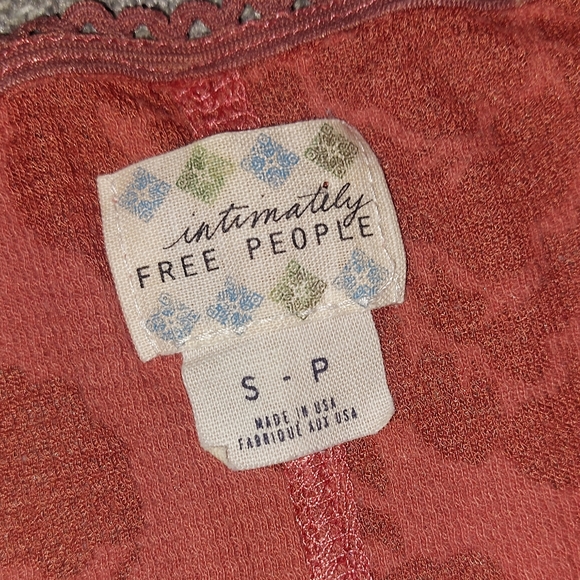 Free People Burnt Orange Floral Print Top - Picture 3 of 3
